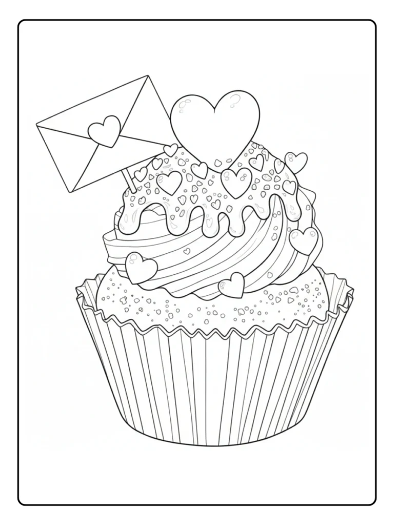 Cupcake Coloring Pages
