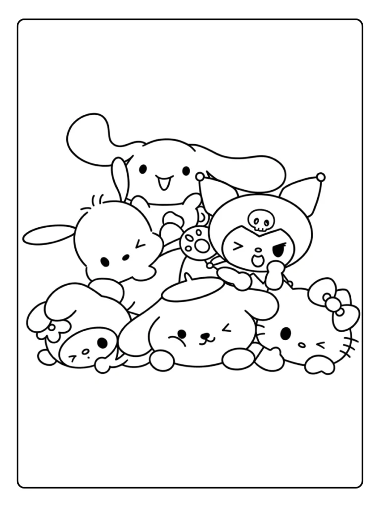 20+ Hello Kitty And Friends Coloring Pages Free (PDF)