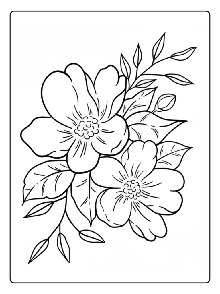 Jasmine Flower Coloring Page