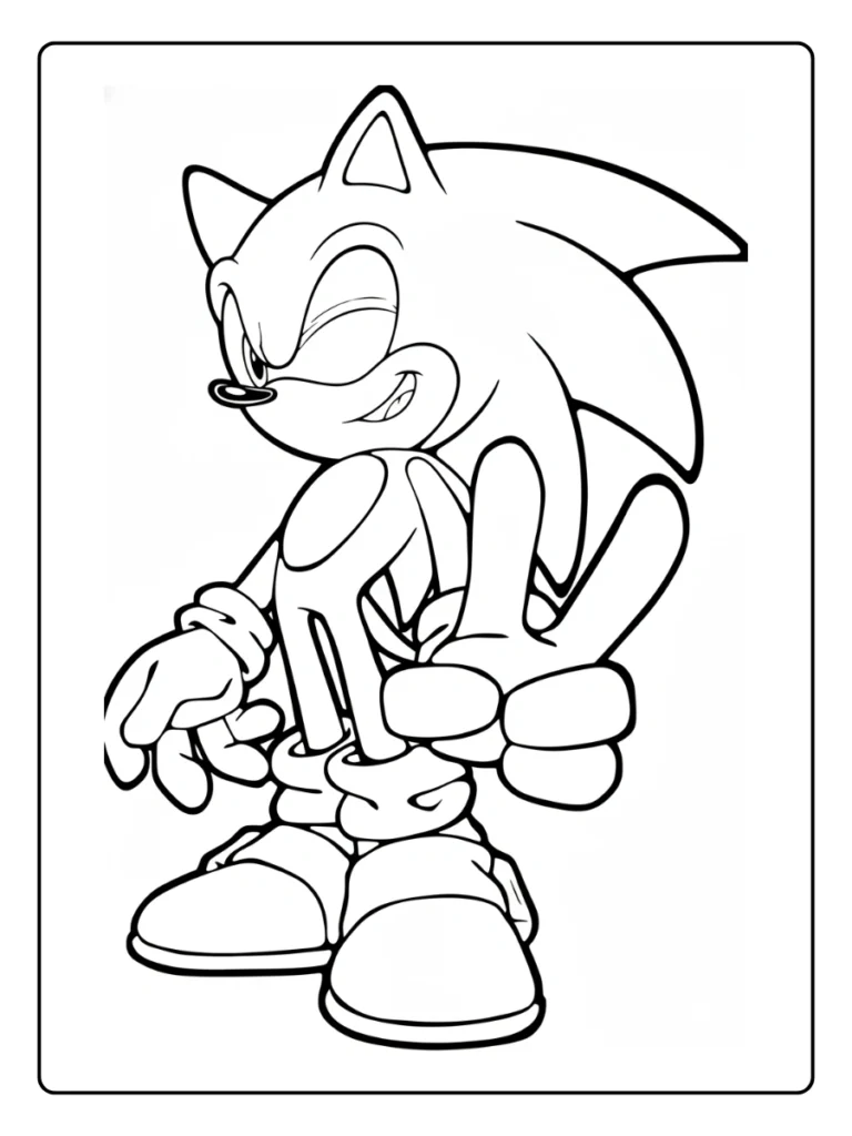 Relaxed Sonic Coloring Pages