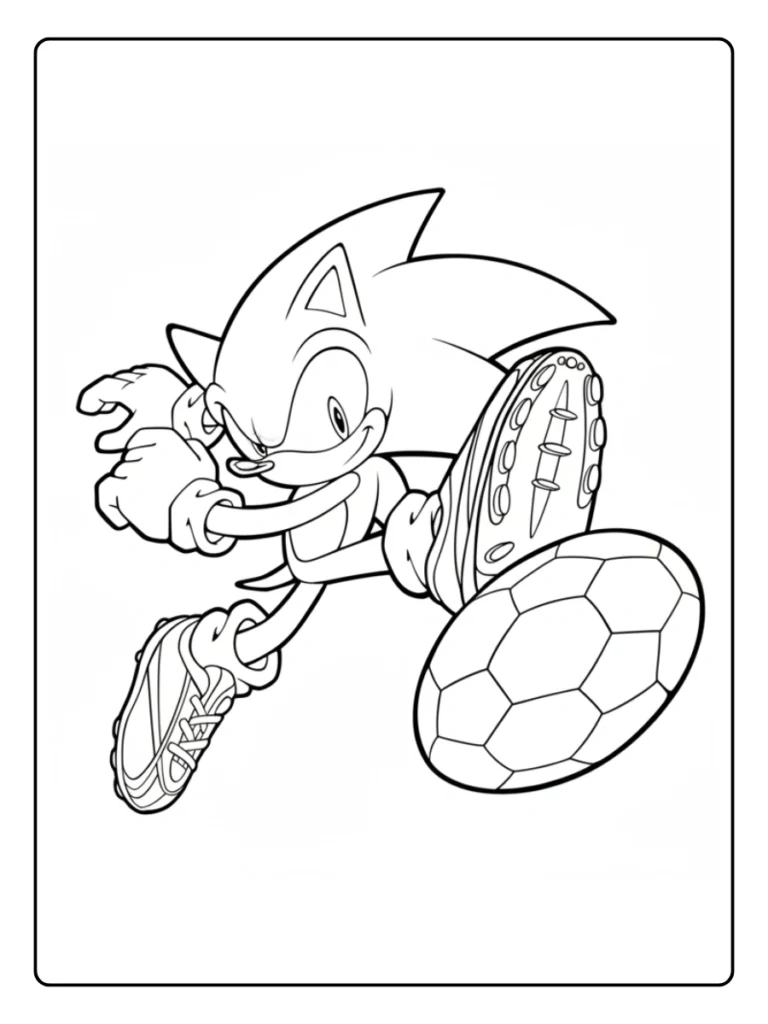 Shield Action Sonic Coloring Pages