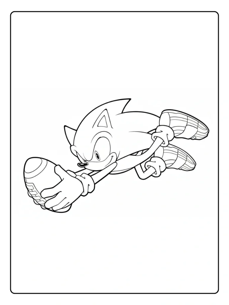 Dash Forward Sonic Coloring Pages