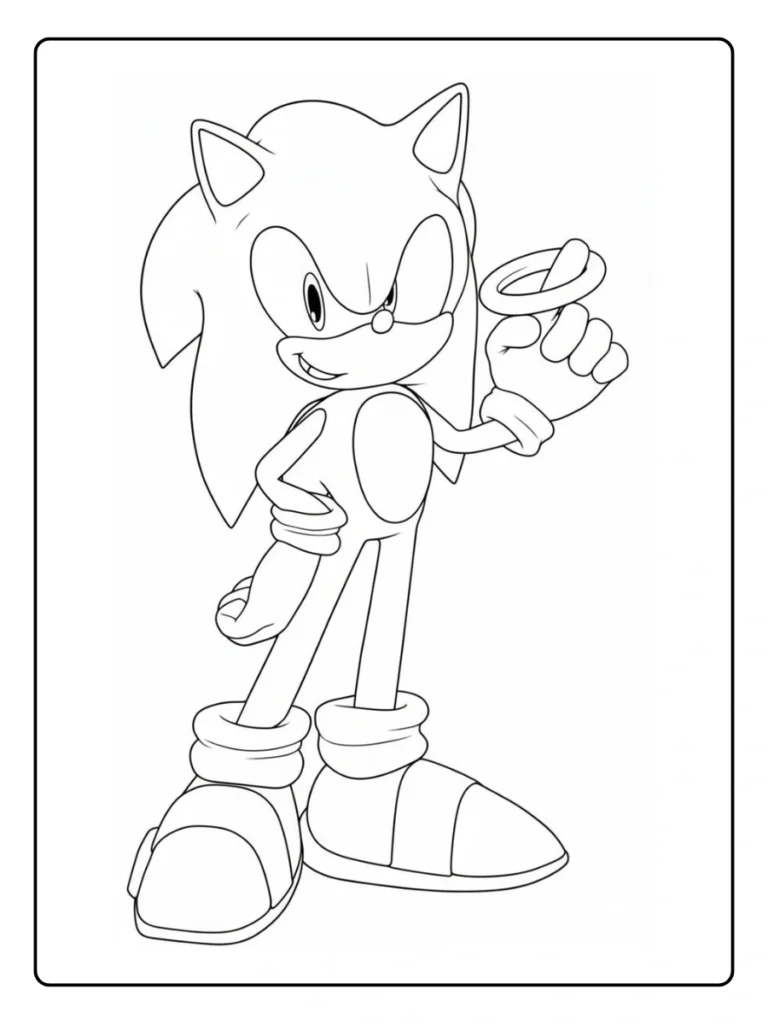 Ring Holder Sonic Coloring Pages