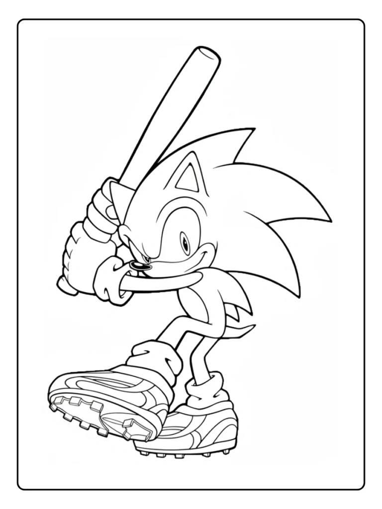 Sword Fighter Sonic Coloring Pages
