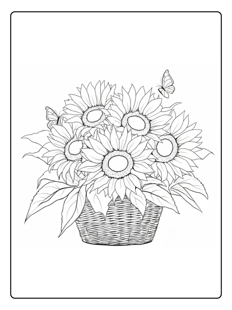 Sunflower Coloring Pages