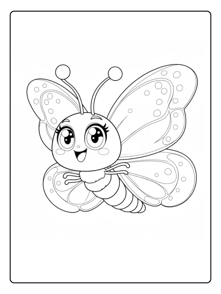 Soft Transparent Wings Butterfly Coloring Pages