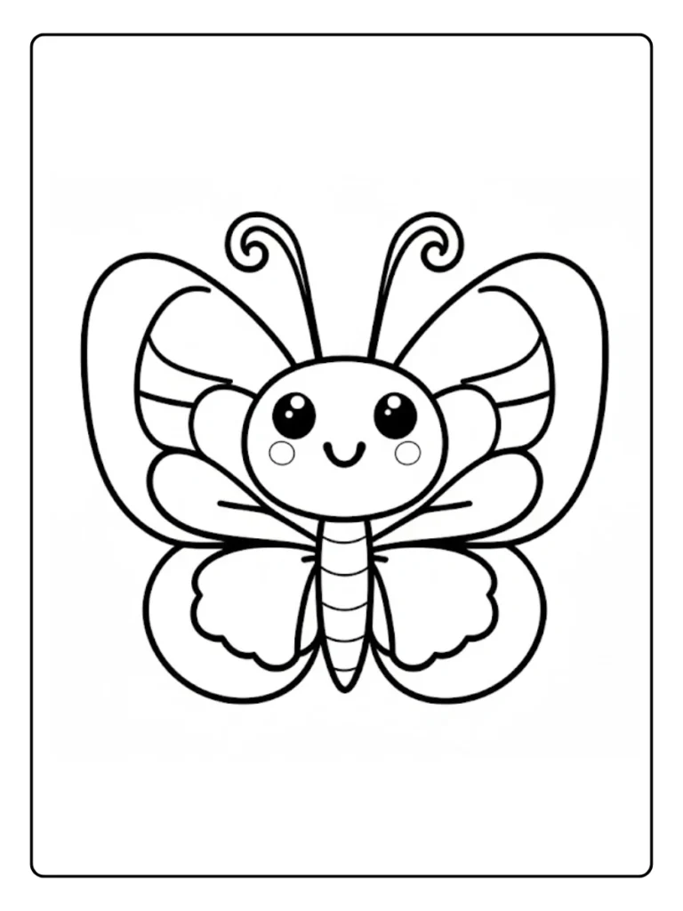 Symmetrical Classic Butterfly Butterfly Coloring Pages