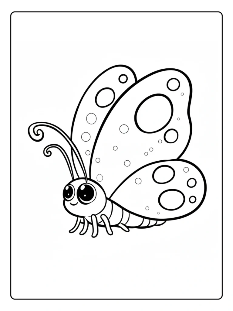 Spotted Wings Butterfly Butterfly Coloring Pages