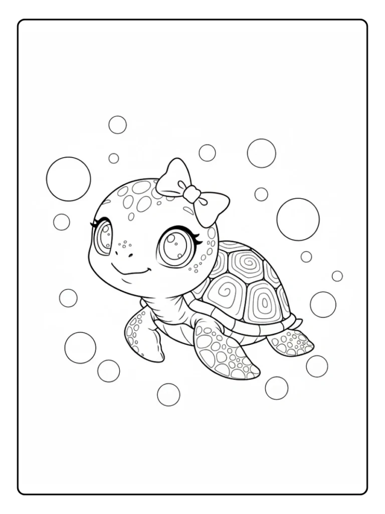 Baby Sea Turtle Coloring Pages