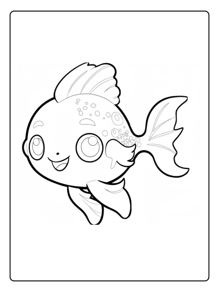 Cute Ocean Fish Coloring Pages