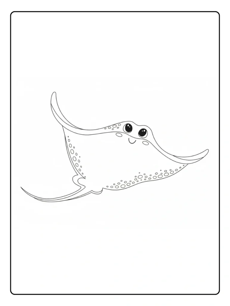 Graceful Stingray Coloring Pages