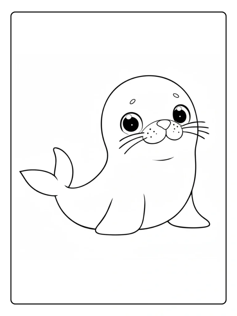 Baby Sea Lion Coloring Pages
