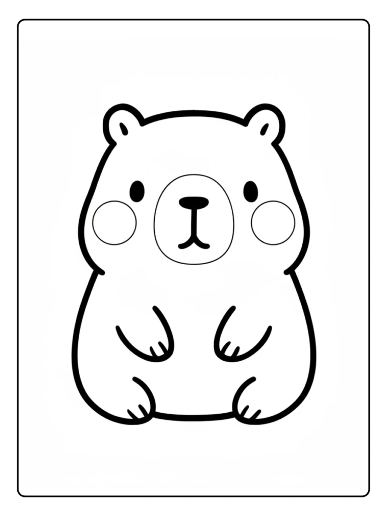 Little Bear Cute Animal Coloring Pages