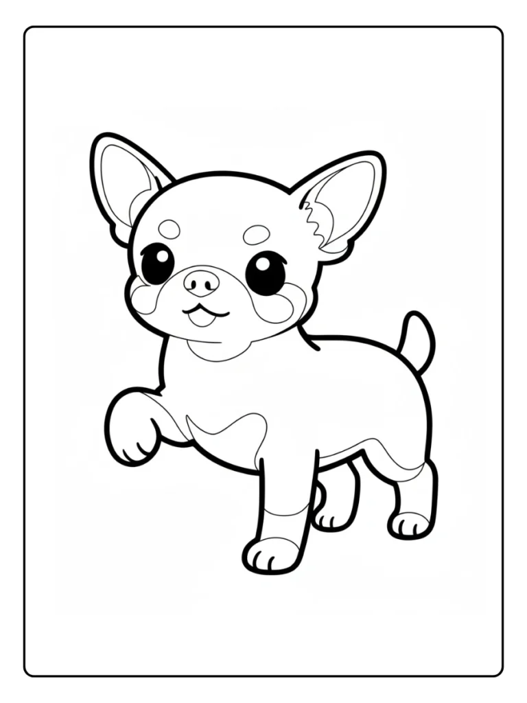 Tiny Chihuahua Dog Coloring Pages