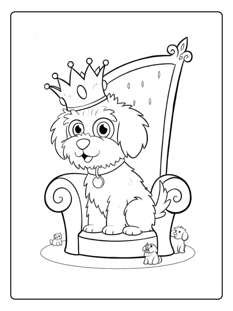 Princess Puppy Dog Coloring Pages