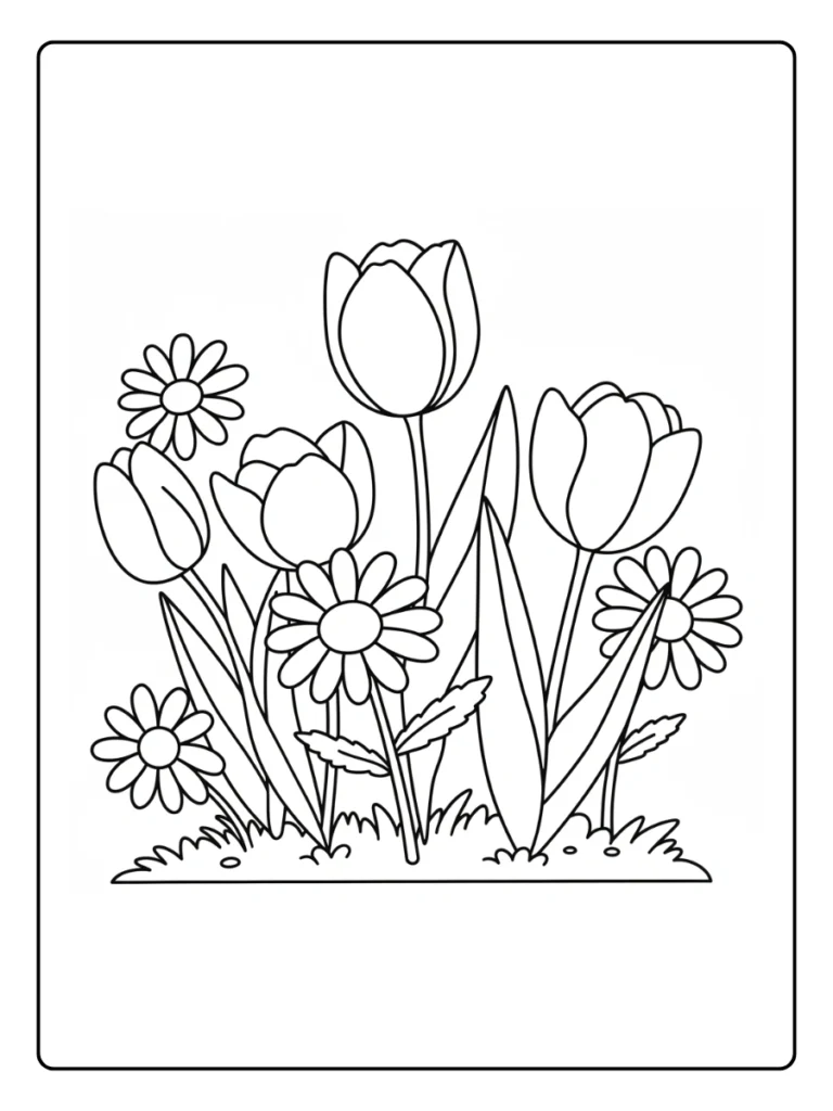 Flower Coloring Pages