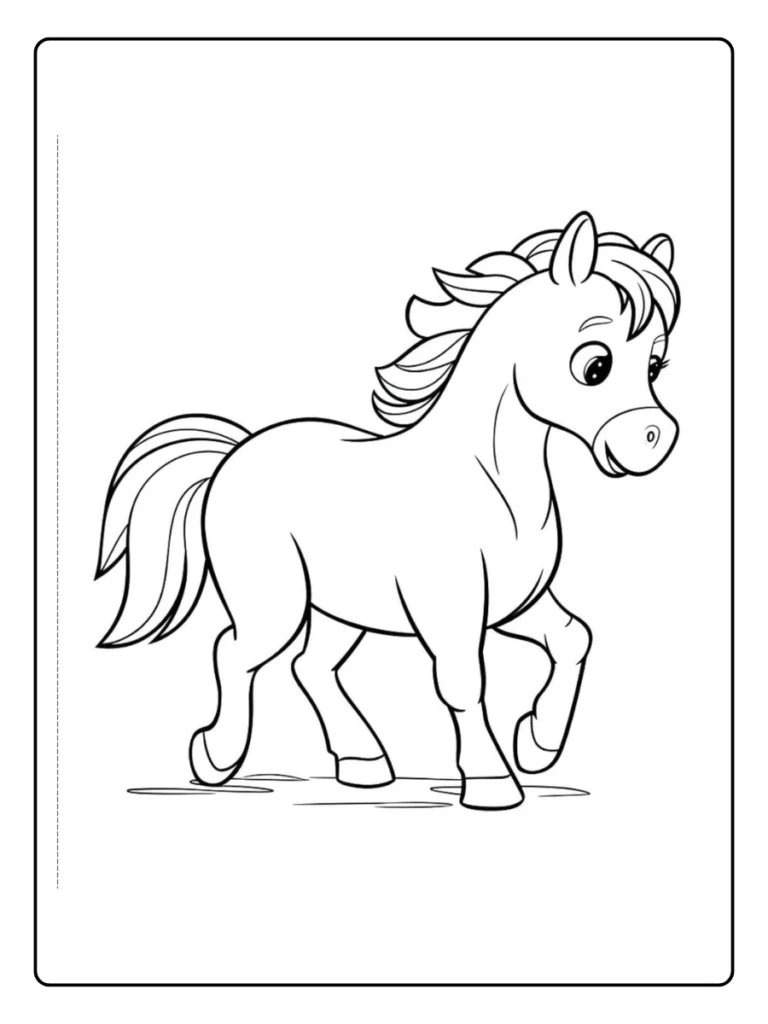 Graceful Walking Horse Horse Coloring Pages