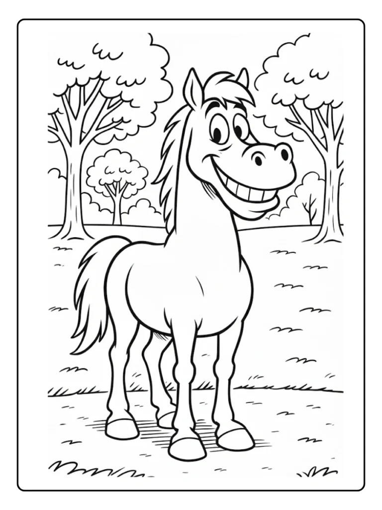 Forest Friend Horse Horse Coloring Pages
