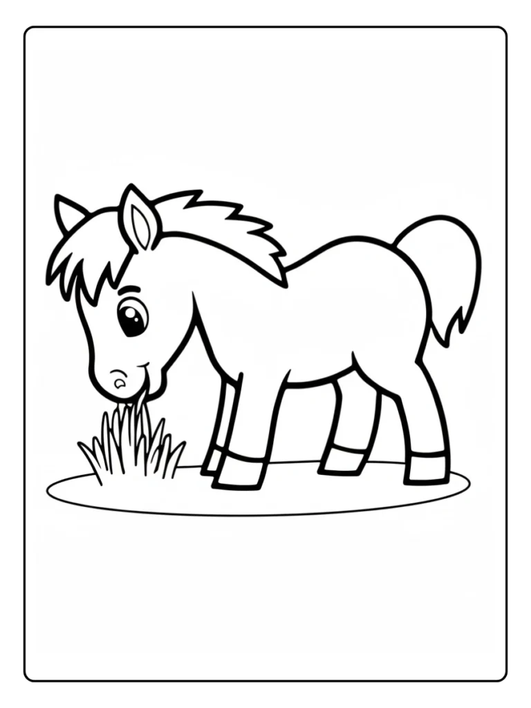 Tiny Mini Pony Horse Coloring Pages