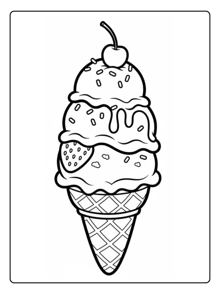 Ice Cream Coloring Pages