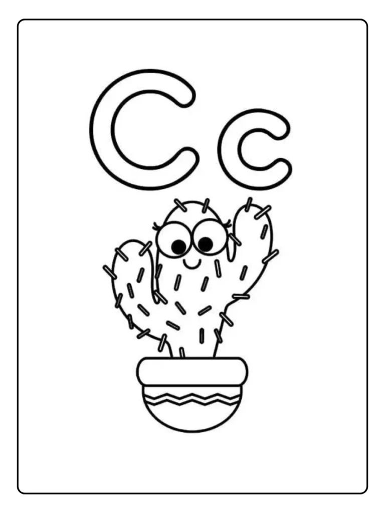 Uppercase and Lowercase Letter C Coloring Pages