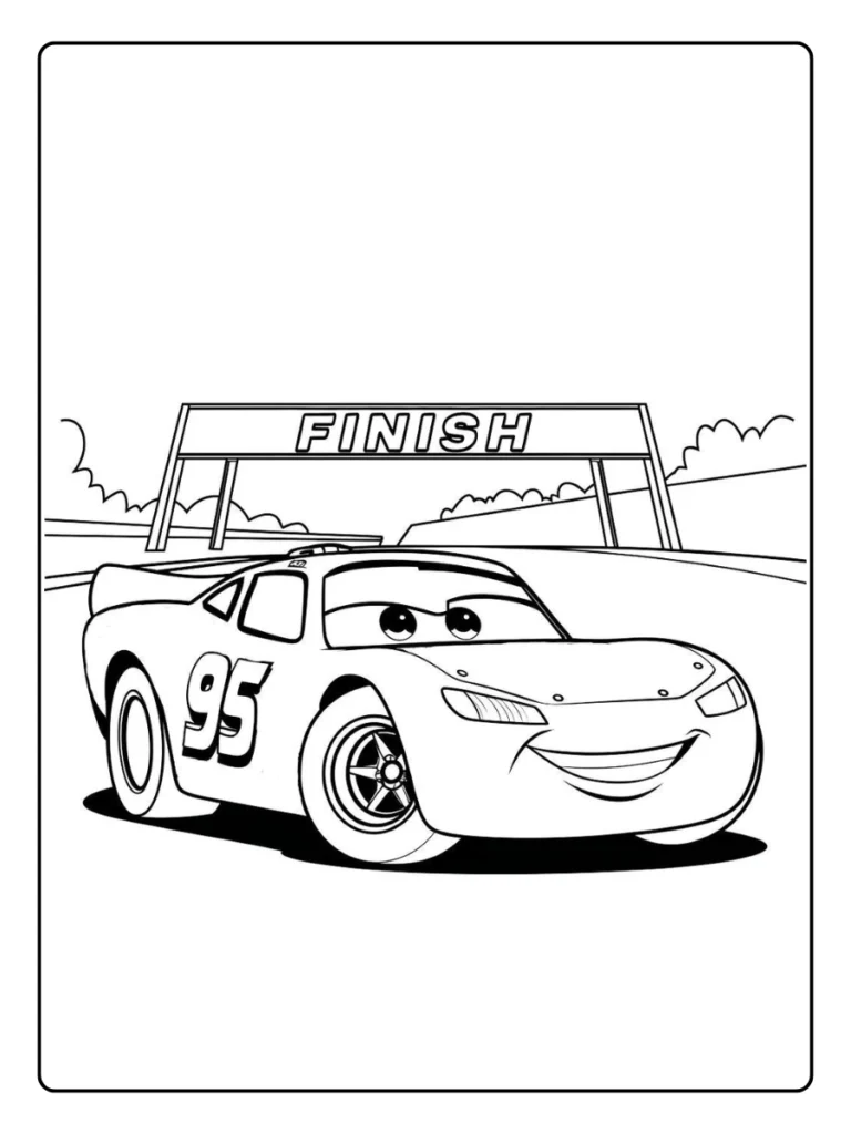 Rust-eze Champion Lightning McQueen Coloring Pages