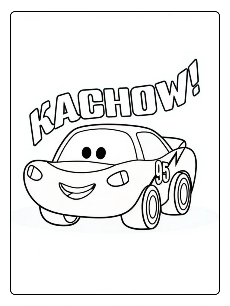 Kachow Lightning McQueen Coloring Pages