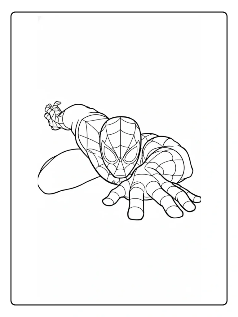Web Swing Spiderman Coloring Pages