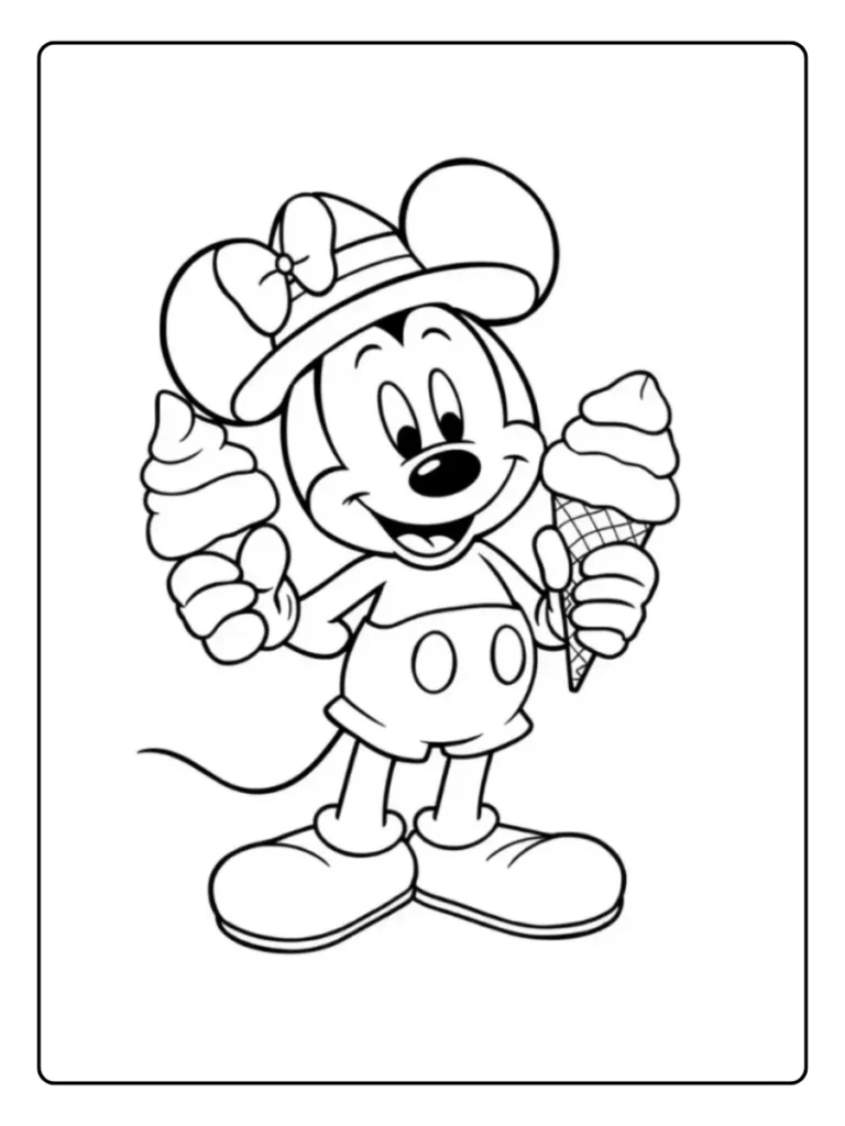 Explorer Mickey Mouse Coloring Pages