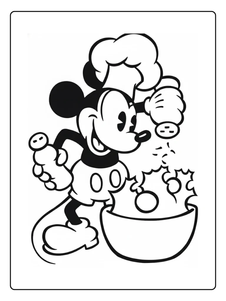 Chef Mickey Mouse Coloring Pages