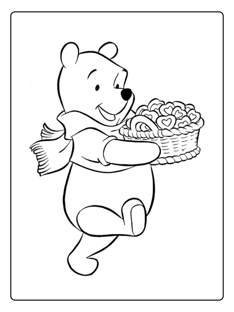 Honey Basket Winnie The Pooh Coloring Pages