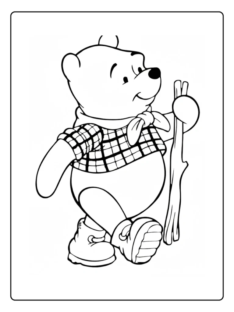 Winter Scarf Pooh Winnie The Pooh Coloring Pages