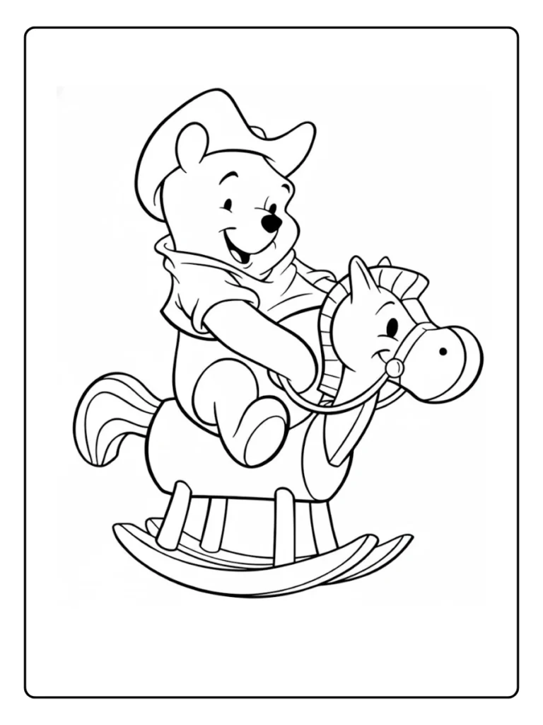 Cowboy Pooh Winnie The Pooh Coloring Pages