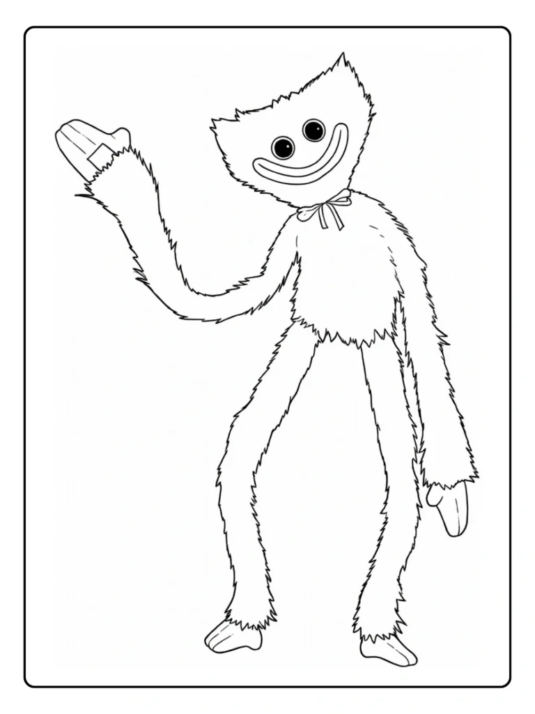 Huggy Wuggy Poppy Playtime Chapter 5 Coloring Pages
